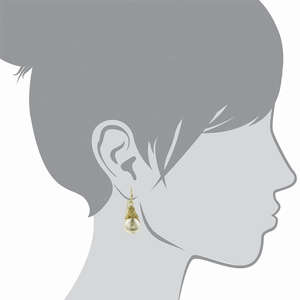 1928 Jewelry Petite Faux Pearl Drop Earrings