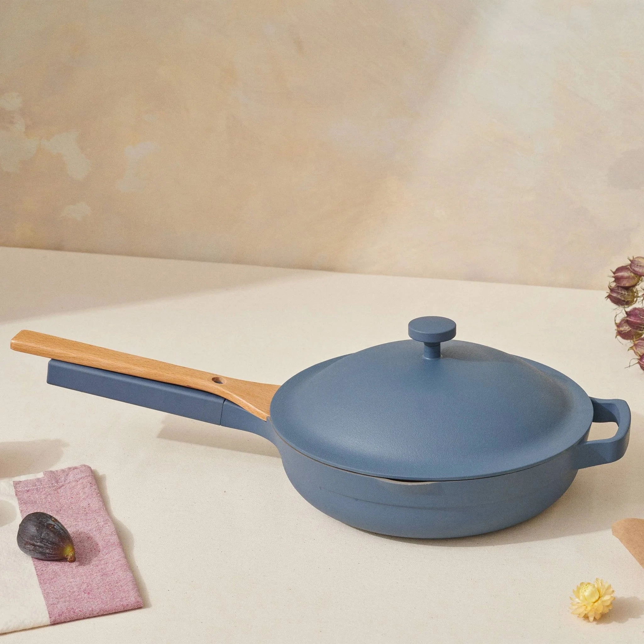 4pc Aluminum Ceramic Nonstick Always Pans- Blue Salt