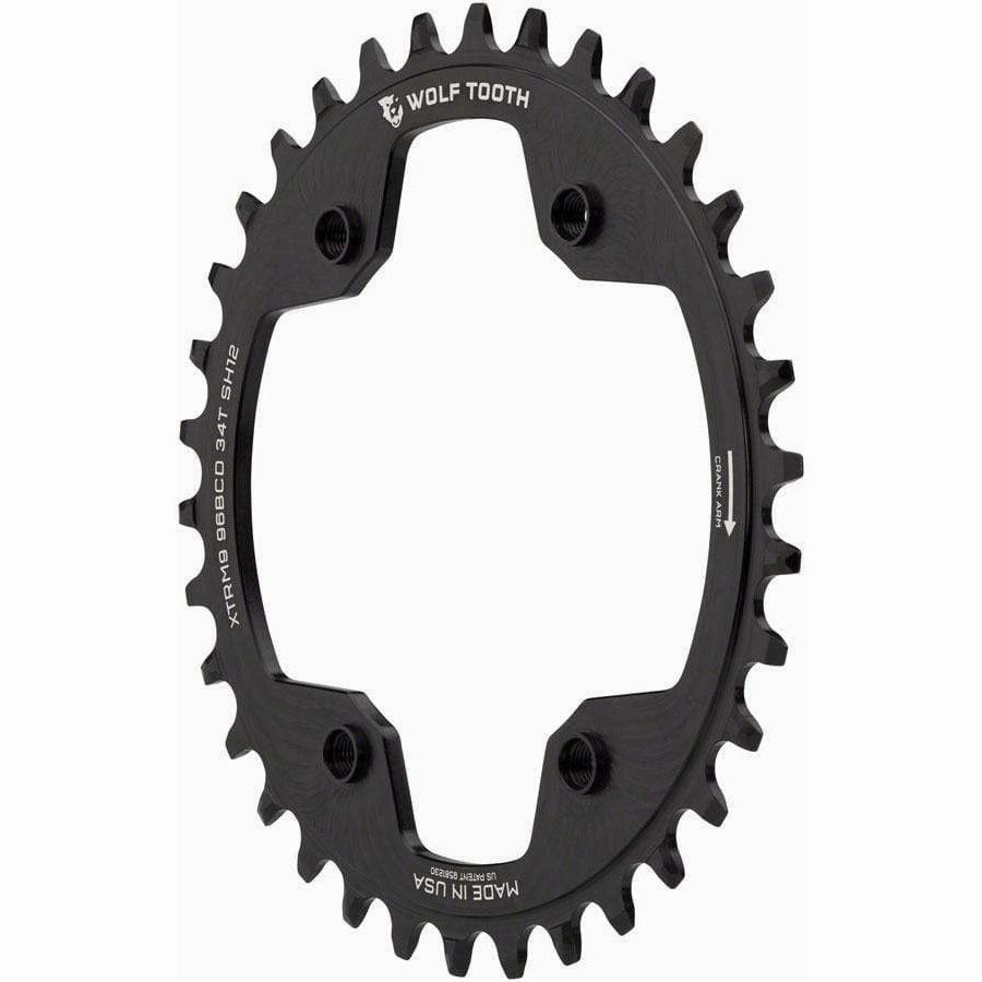 96 Asymmetric BCD, 4-Bolt, Drop-Stop, For Shimano Cranks, Use 12-Spd Hyperglide  Chain