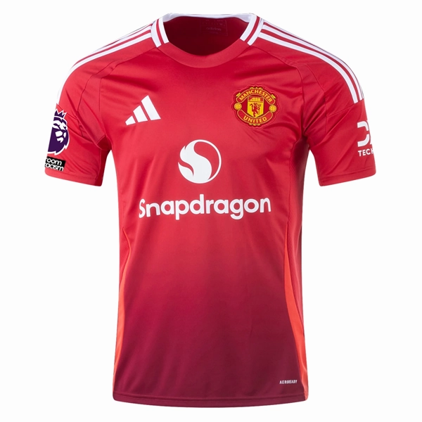 adidas Manchester United Scott McTominay Home Jersey w/ EPL   No Room For Racism 24/25 (MUFC Red)