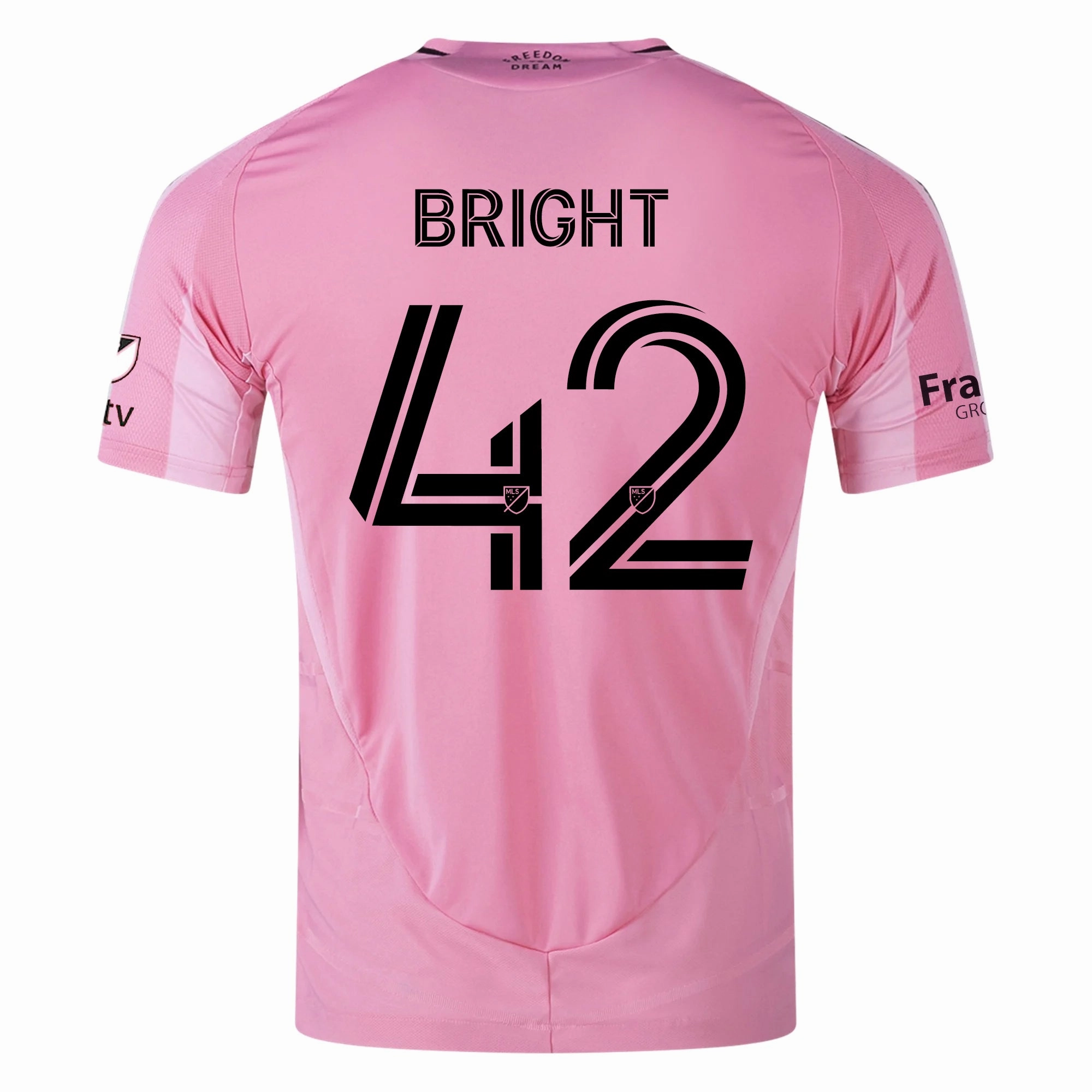 adidas Yannick Bright Inter Miami CF Authentic Home Jersey 25/26 w/ MLS Patches   Sponsor (Easy Pink)