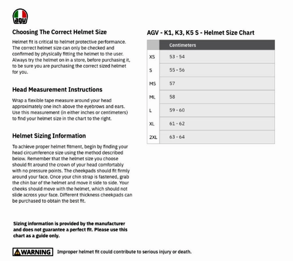 AGV K5 S Full Face Helmet Tempest Black/Red