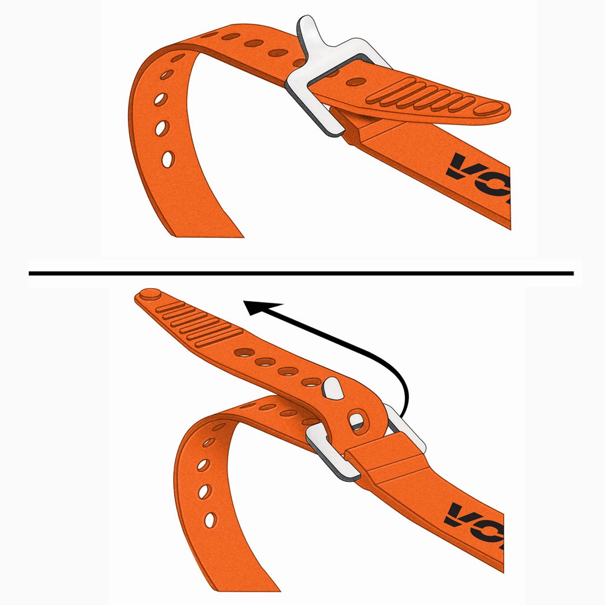 Aluminum Buckle 15" Strap