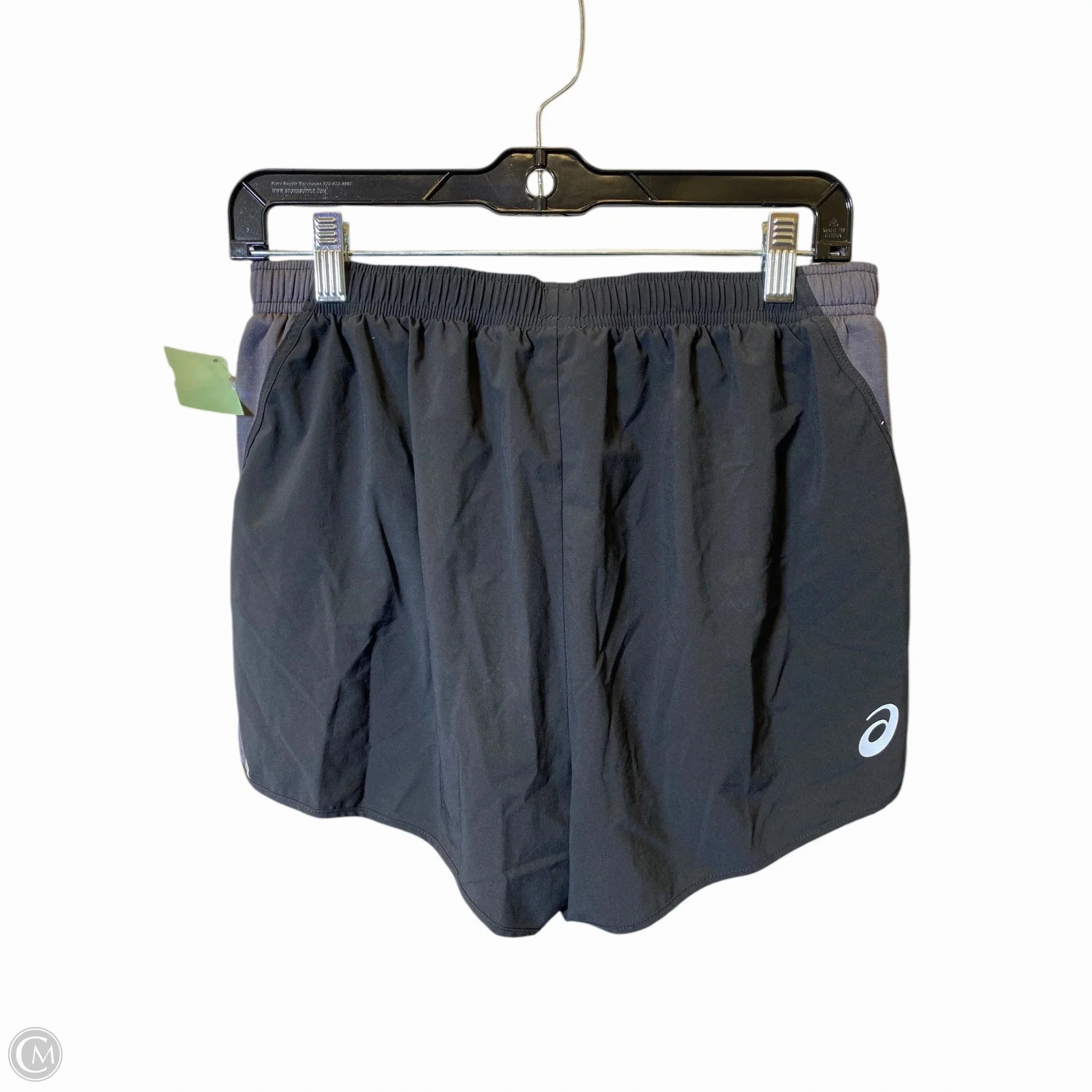 Athletic Shorts By Asics In Black & Grey, Size: M