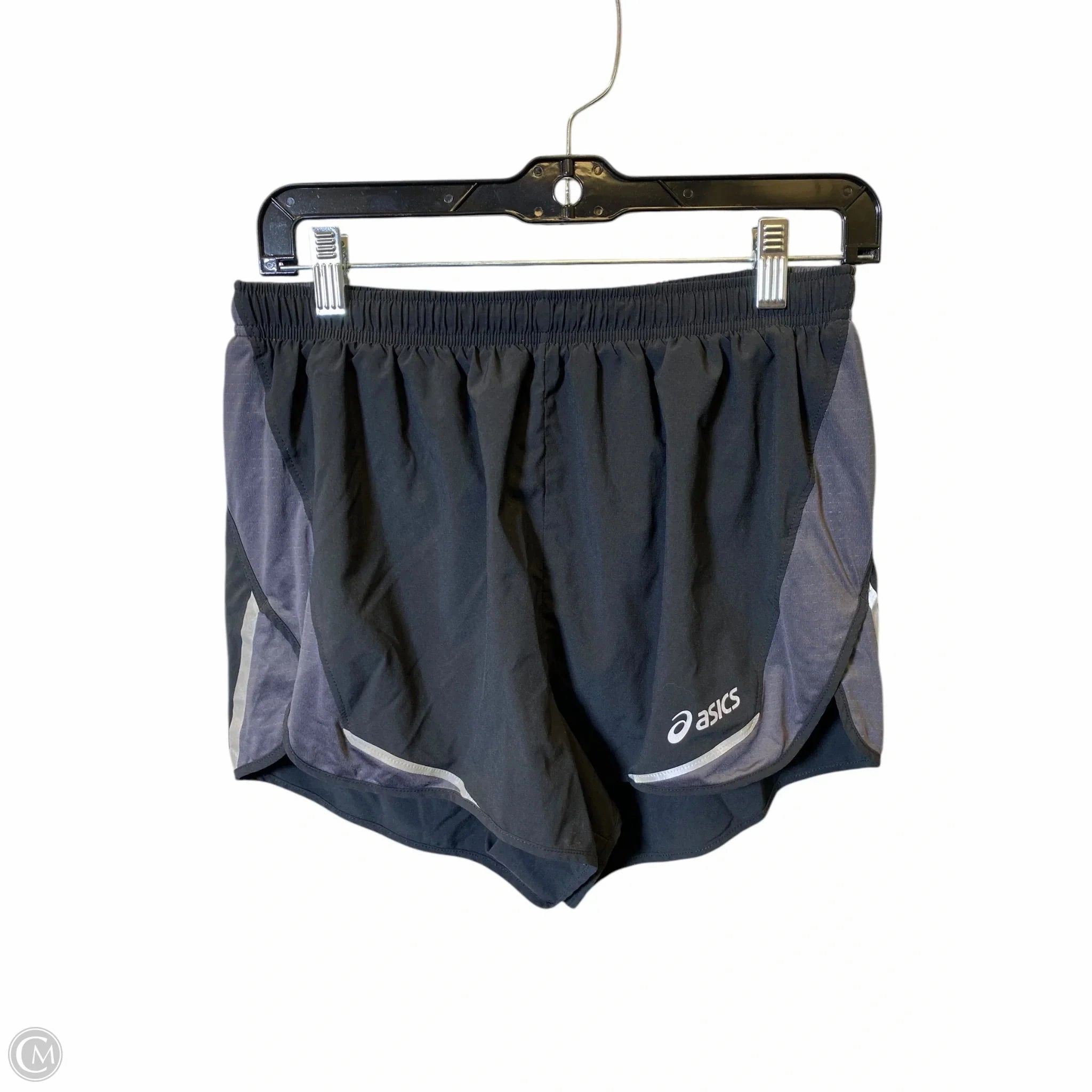 Athletic Shorts By Asics In Black & Grey, Size: M