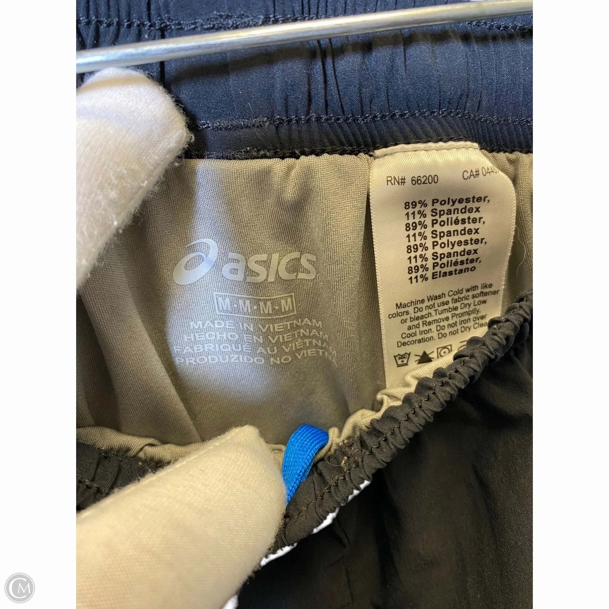 Athletic Shorts By Asics In Black & Grey, Size: M