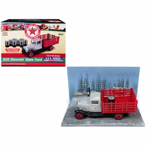 Auto World 1/43 Stake Truck - 1930 Chevrolet with Oil Barrels and Derricks Diorama