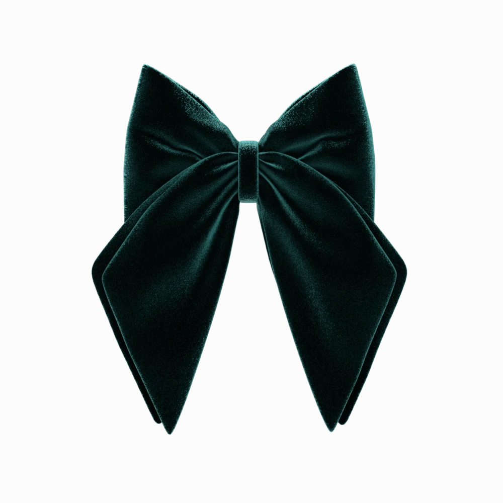 Bow Forest Velvet Clip
