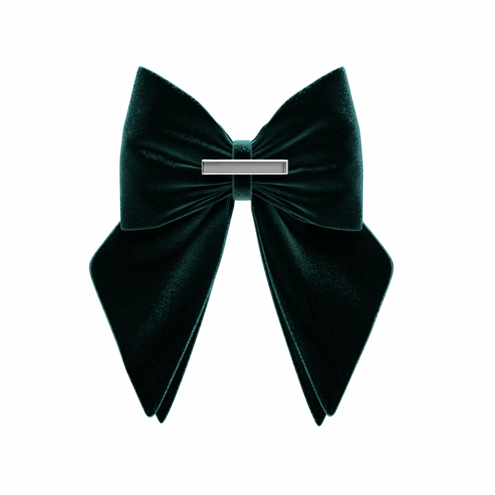 Bow Forest Velvet Clip