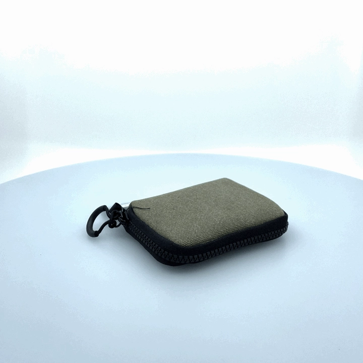 Canvas Smoking Pouch with Zipper  - 6 Pieces Per Retail Ready Display 26016