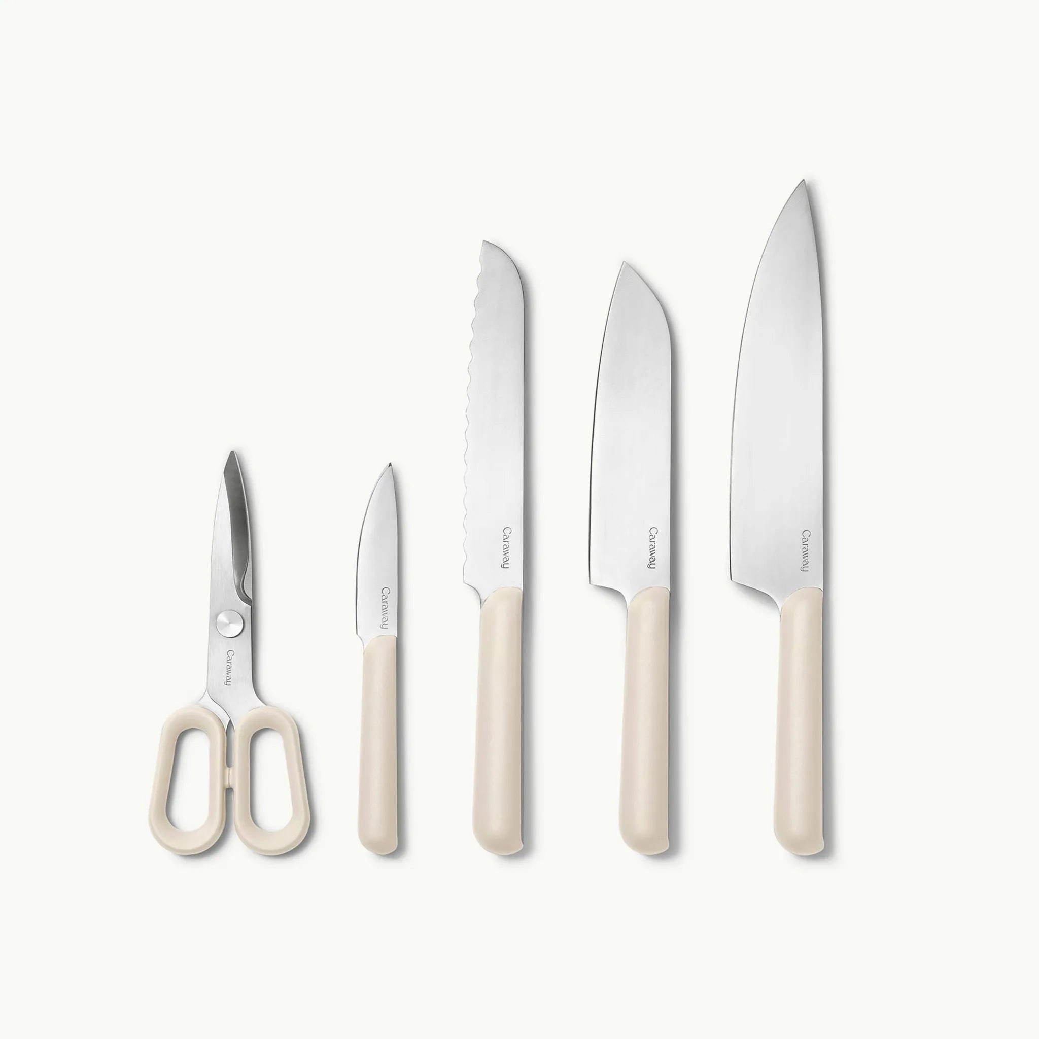 Caraway Home 5pc Knife Set - Cream