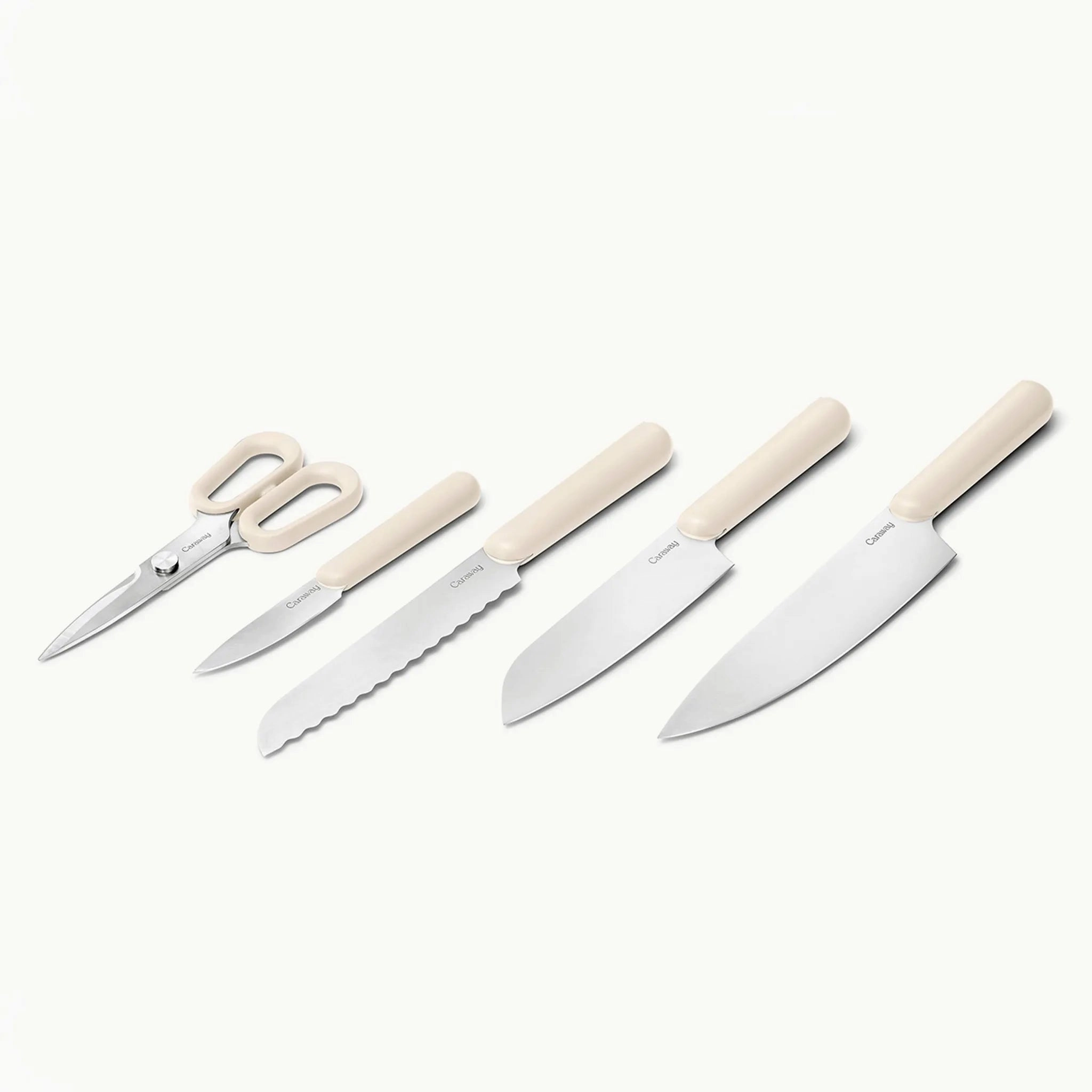 Caraway Home 5pc Knife Set - Cream