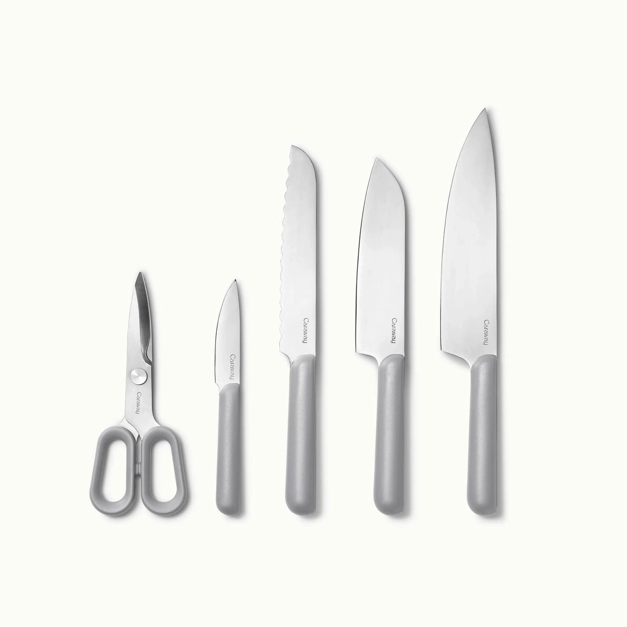 Caraway Home 5pc Knife Set - Gray