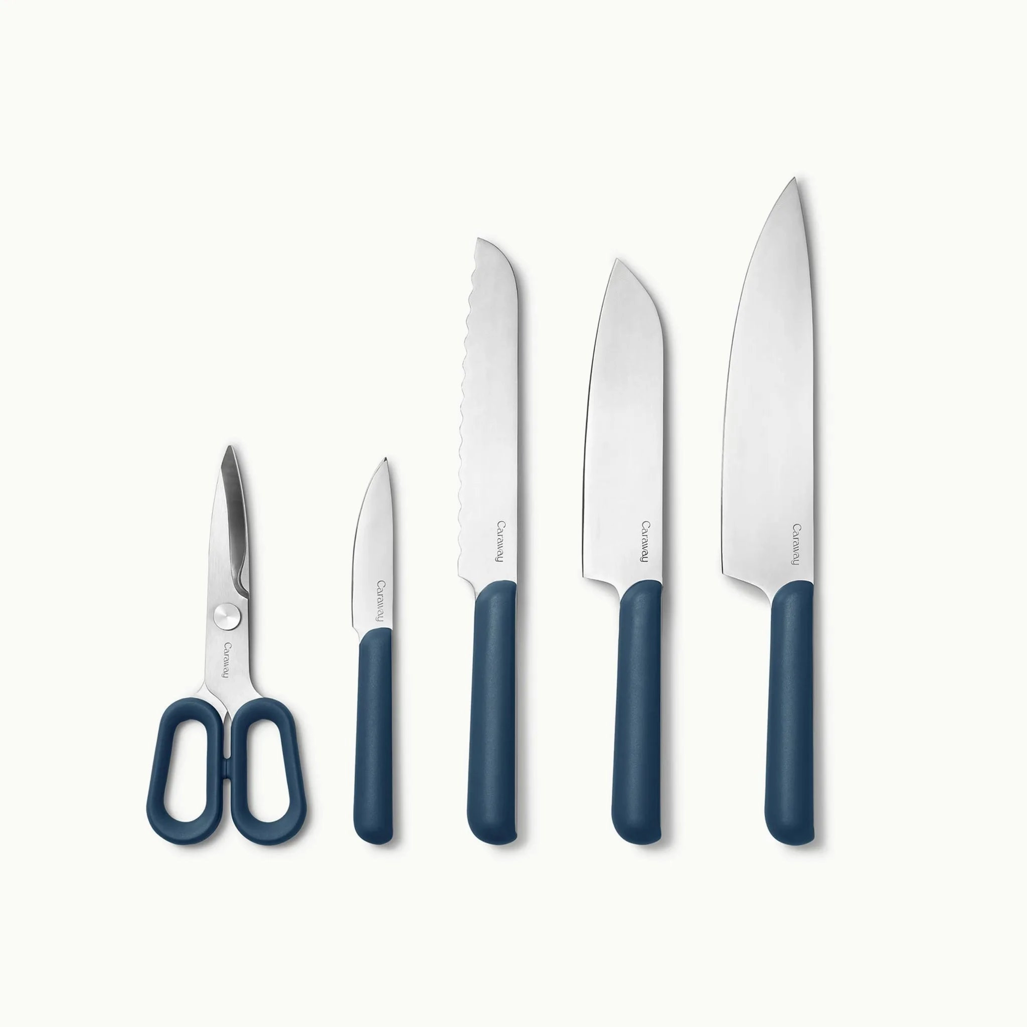 Caraway Home 5pc Knife Set - Navy