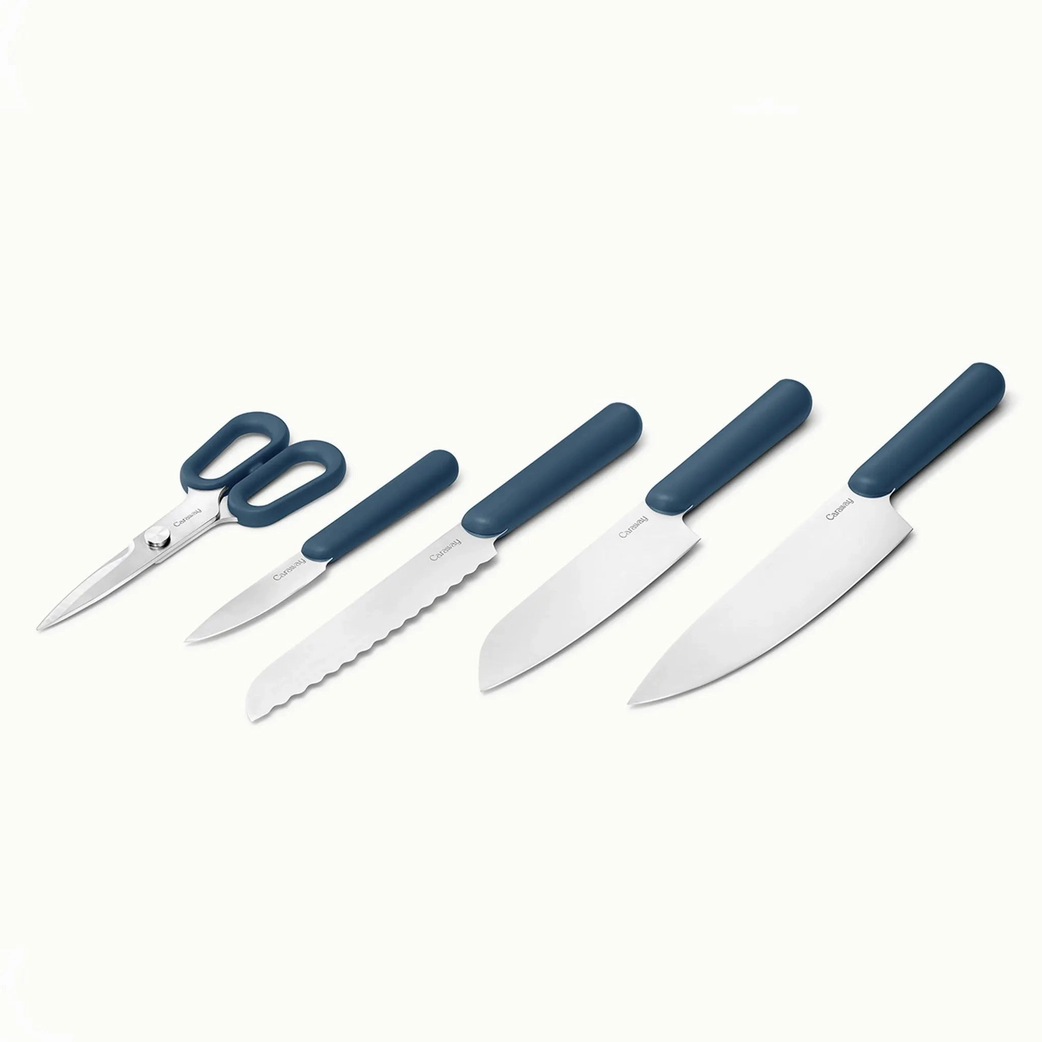 Caraway Home 5pc Knife Set - Navy