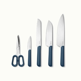 Caraway Home 5pc Knife Set - Navy