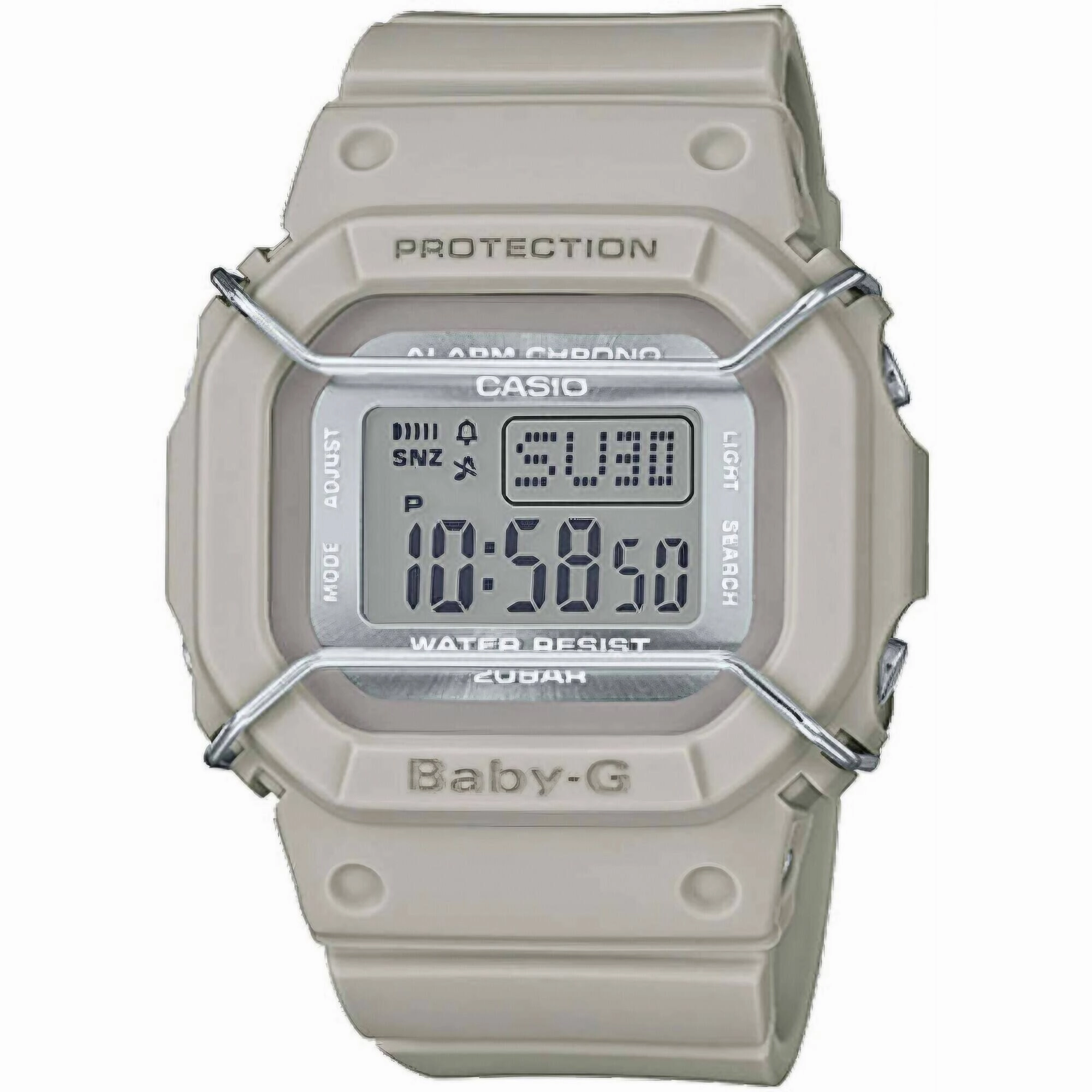 Casio Women's Watch - Baby-G Grey Digital Dial Resin Strap Chronograph | BGD501UM-8