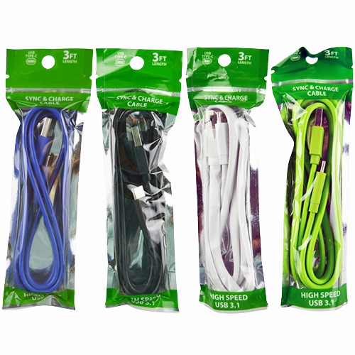 Charging Cable USB 3.1 to USB-C 3FT - 20 Pieces Per Pack 21742