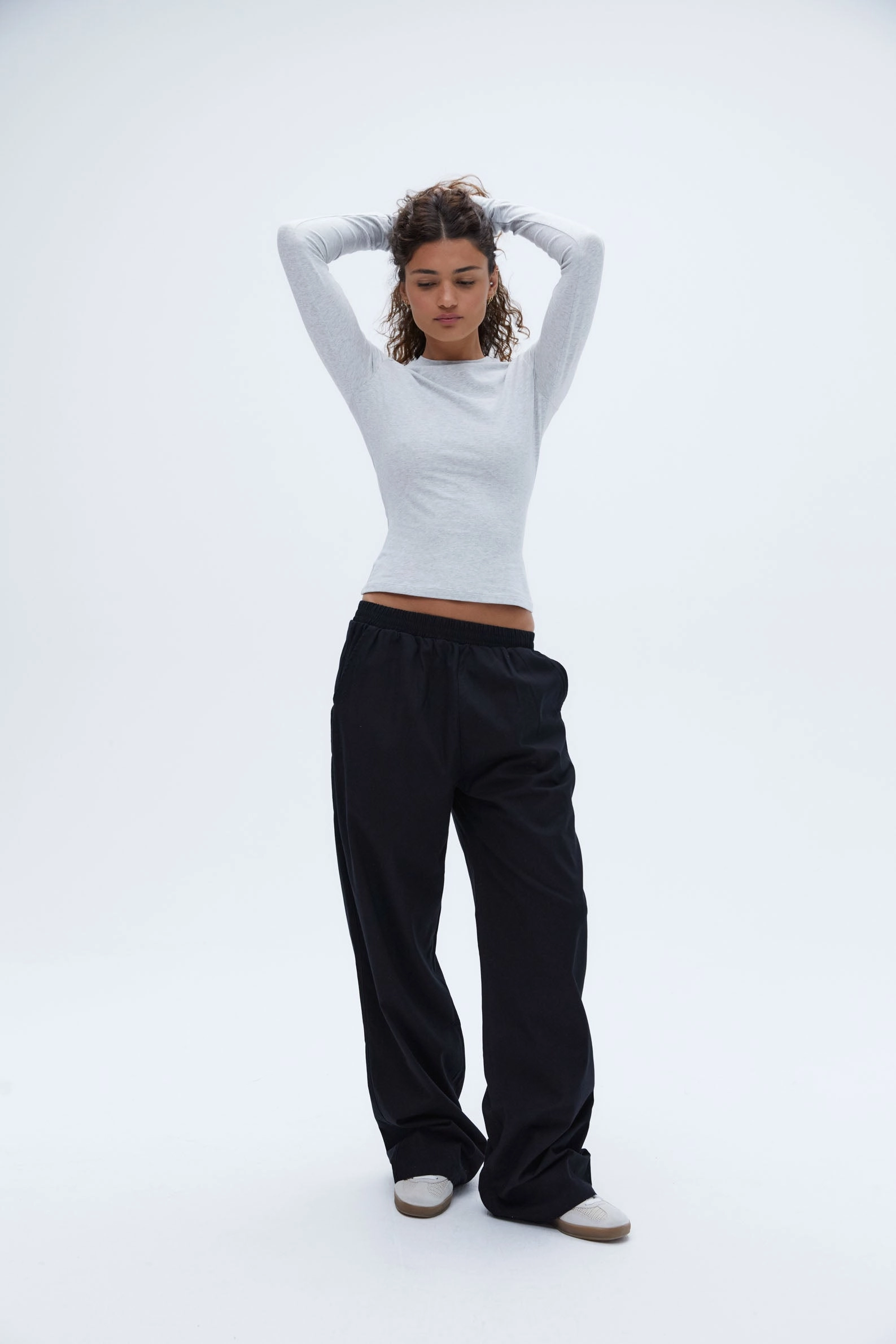 Cotton Pull on Pants - Black