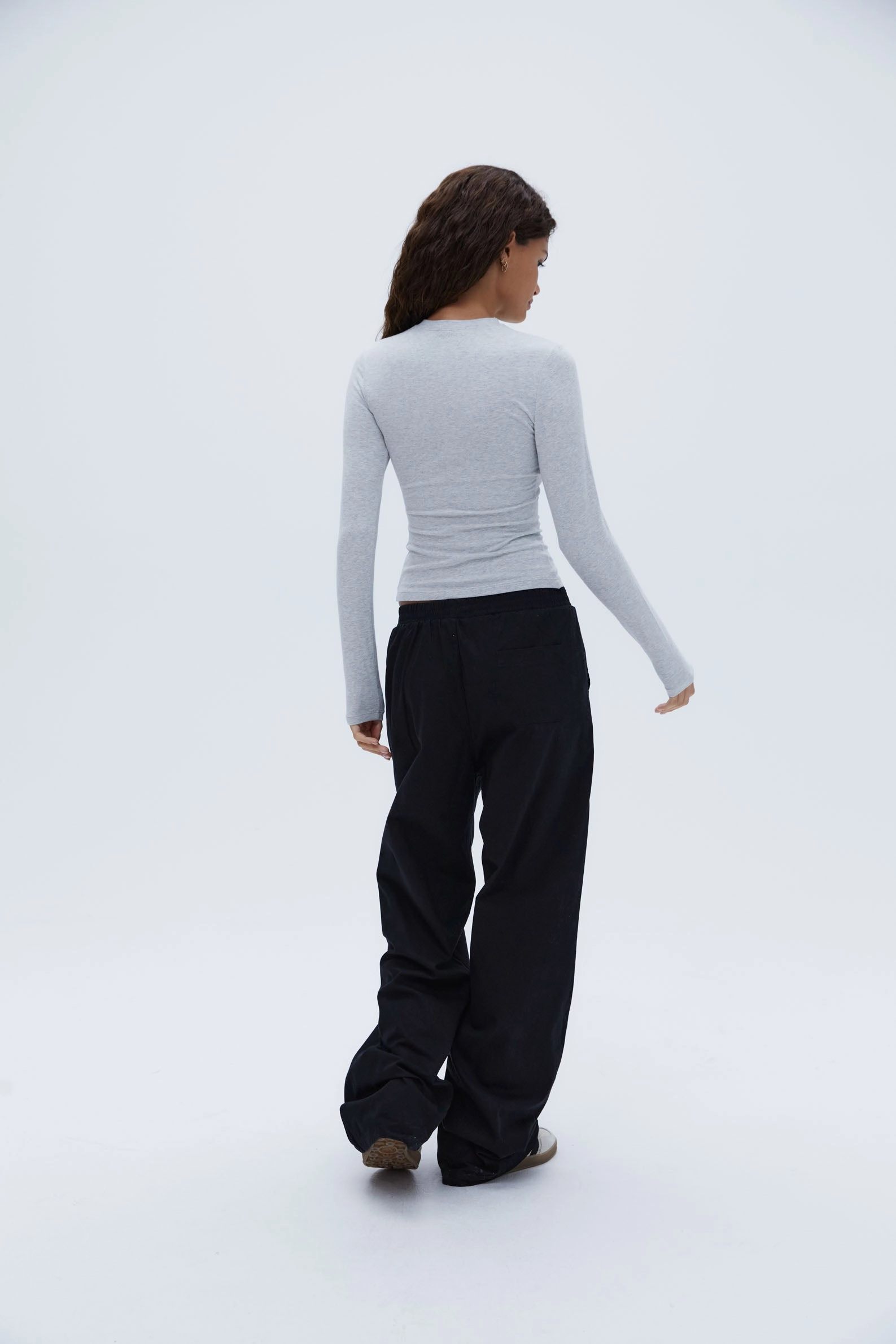 Cotton Pull on Pants - Black
