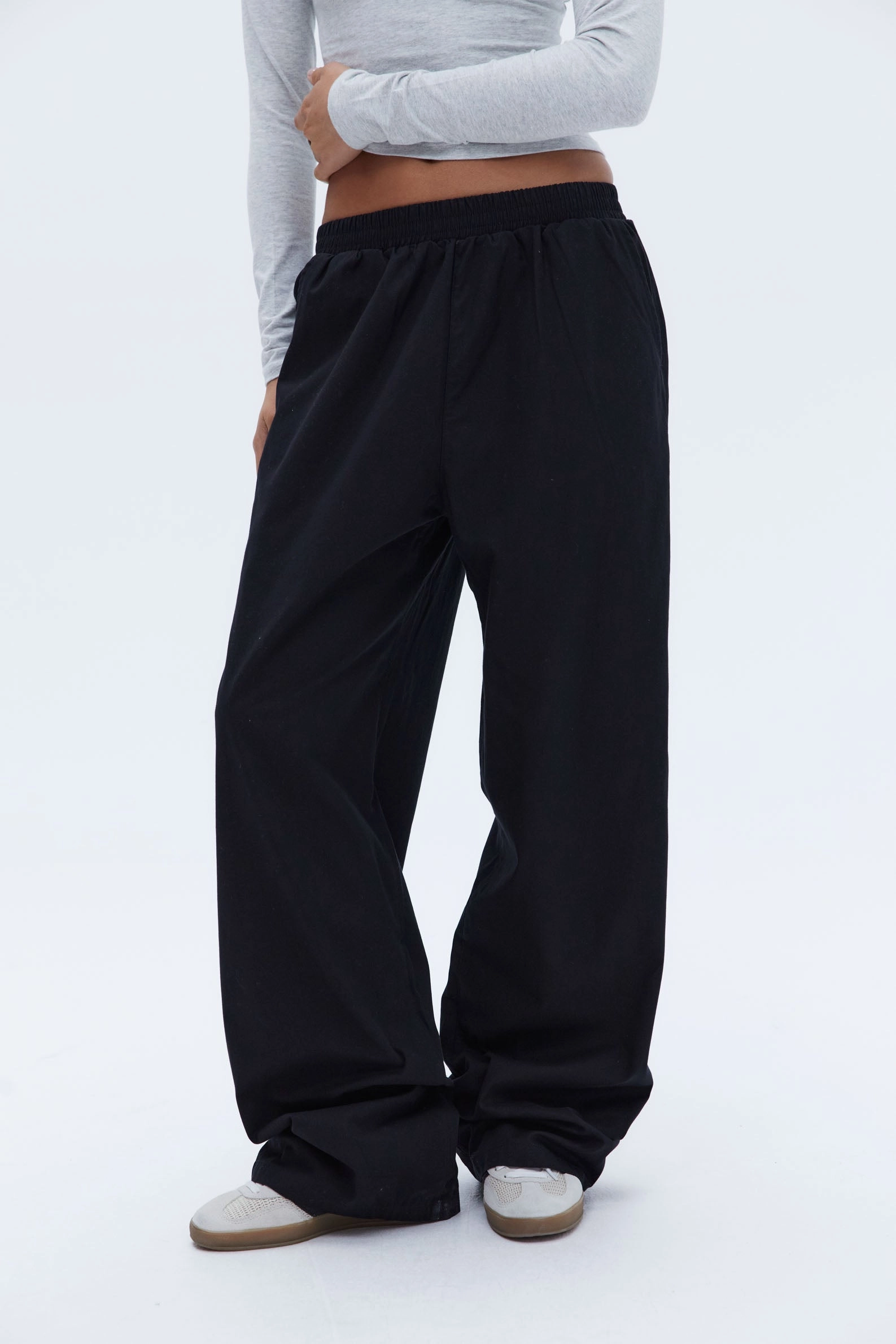 Cotton Pull on Pants - Black