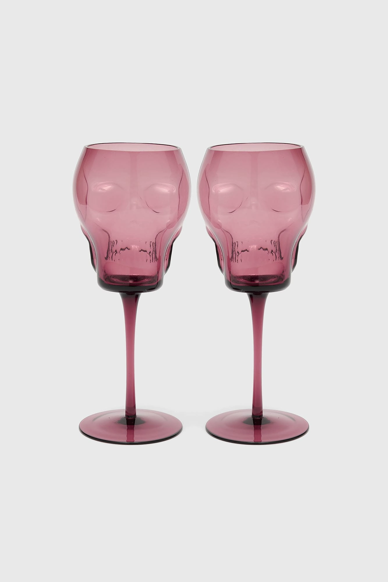 Cranium Wine Glasses [PLUM]