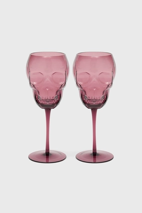 Cranium Wine Glasses [PLUM]