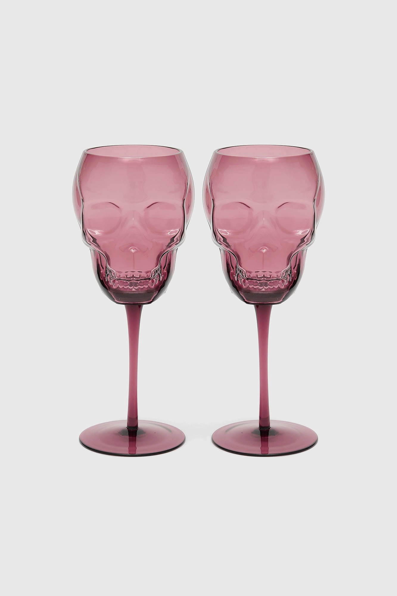 Cranium Wine Glasses [PLUM]