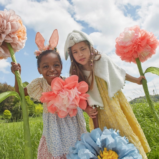 Embellished Floral Bunny Headband