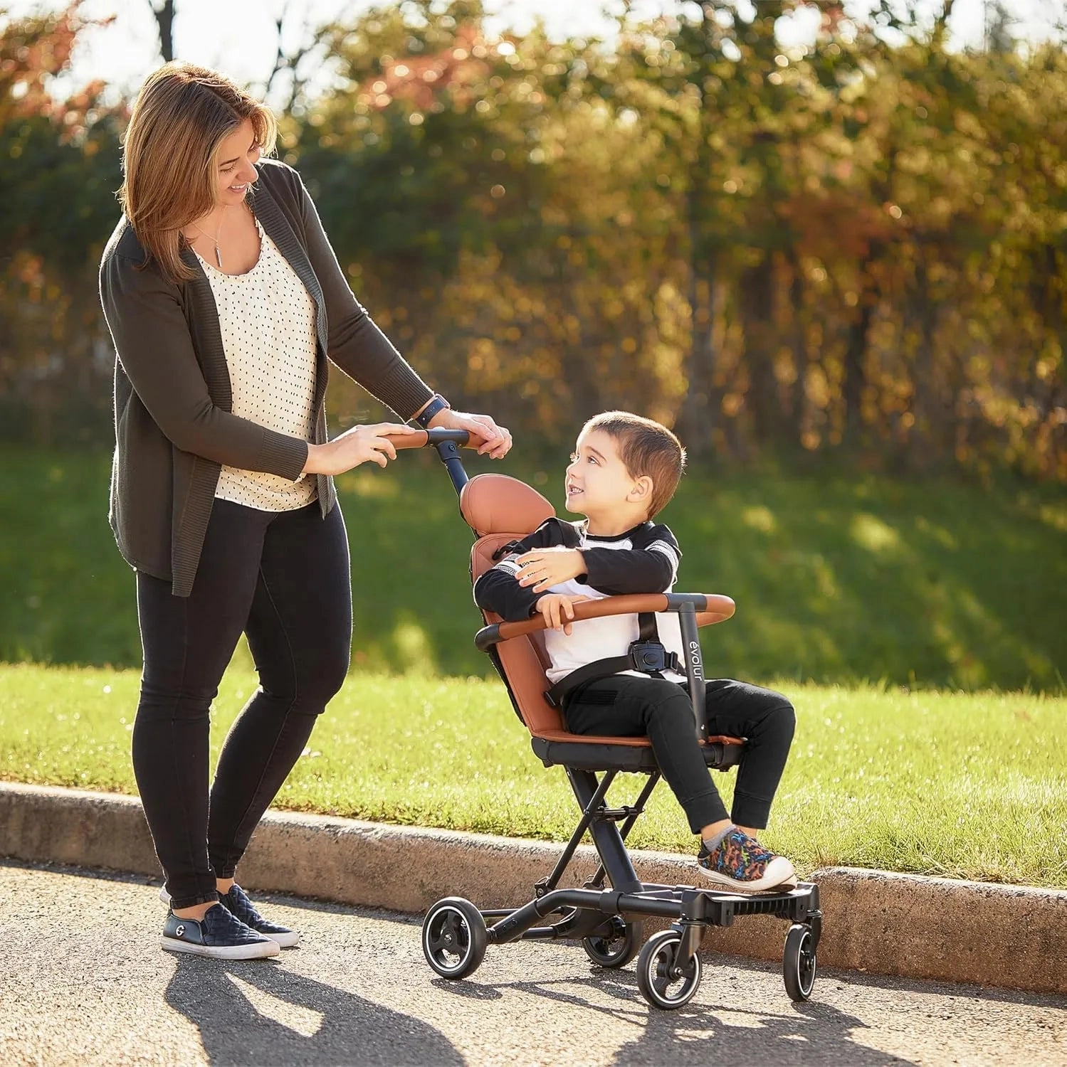 Evolur Cruise Rider Stroller - Cognac