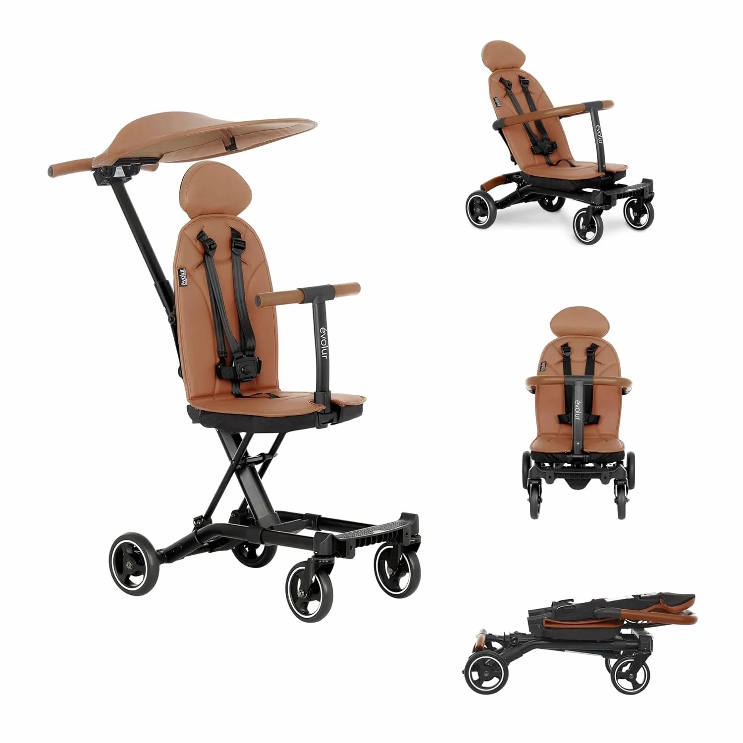 Evolur Cruise Rider Stroller - Cognac