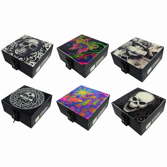 Glow in The Dark Wood Storage Box - 6 Pieces Per Retail Ready Display 22082