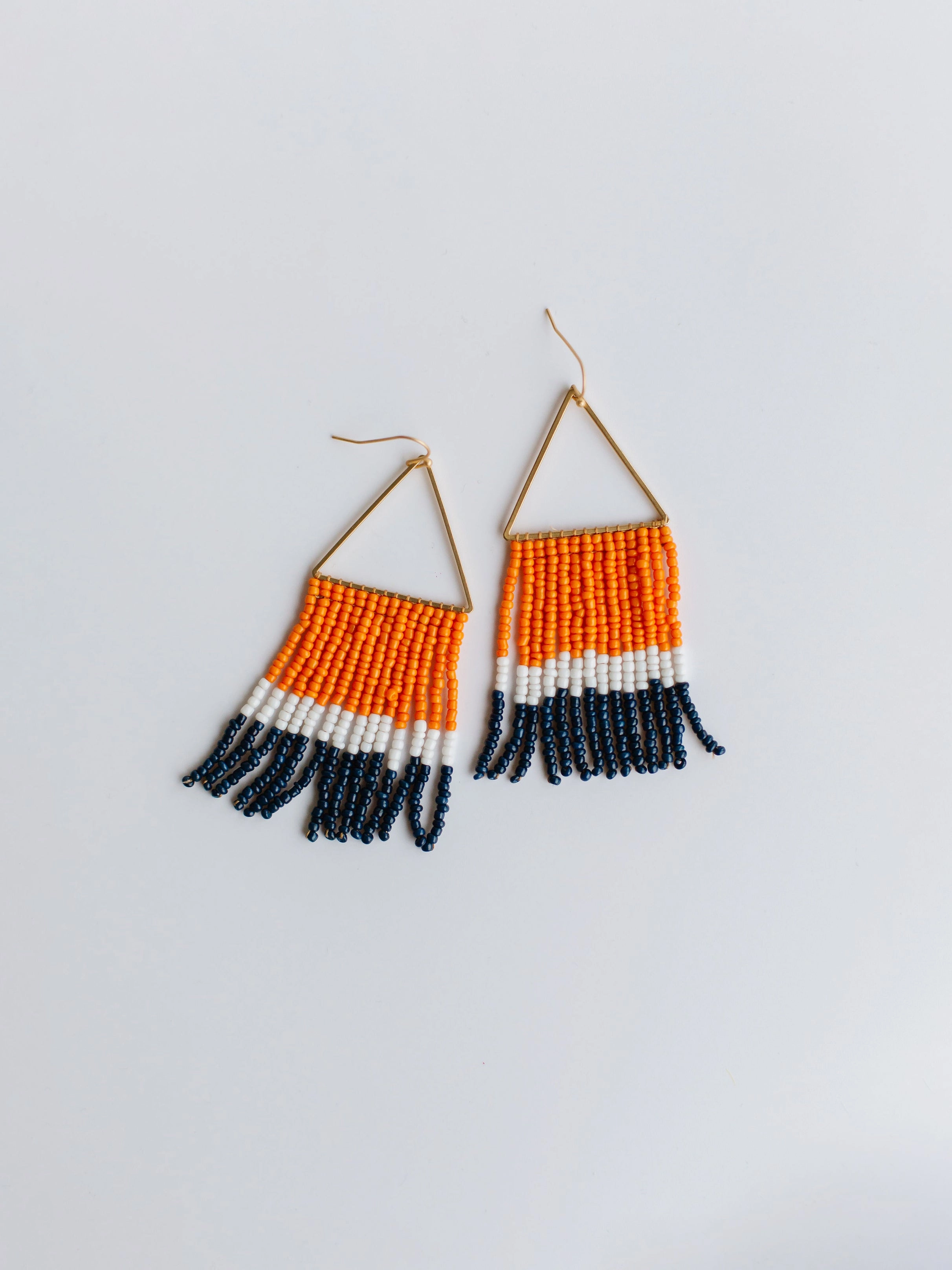 Greer Earrings | Navy   Orange