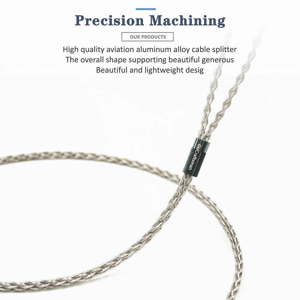 GUCraftsman 6N Silver Balance Headphone Upgrade Cable for Focal Utopia