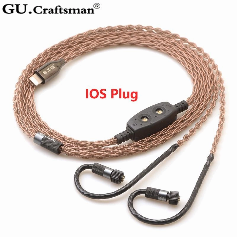 GUCraftsman 8-core 6N occ Copper Upgrade Cables for Jerry Harvey JH24 AKR03 AKR02 JH16 JH13 V3 Rosie layla RoxanneⅡ