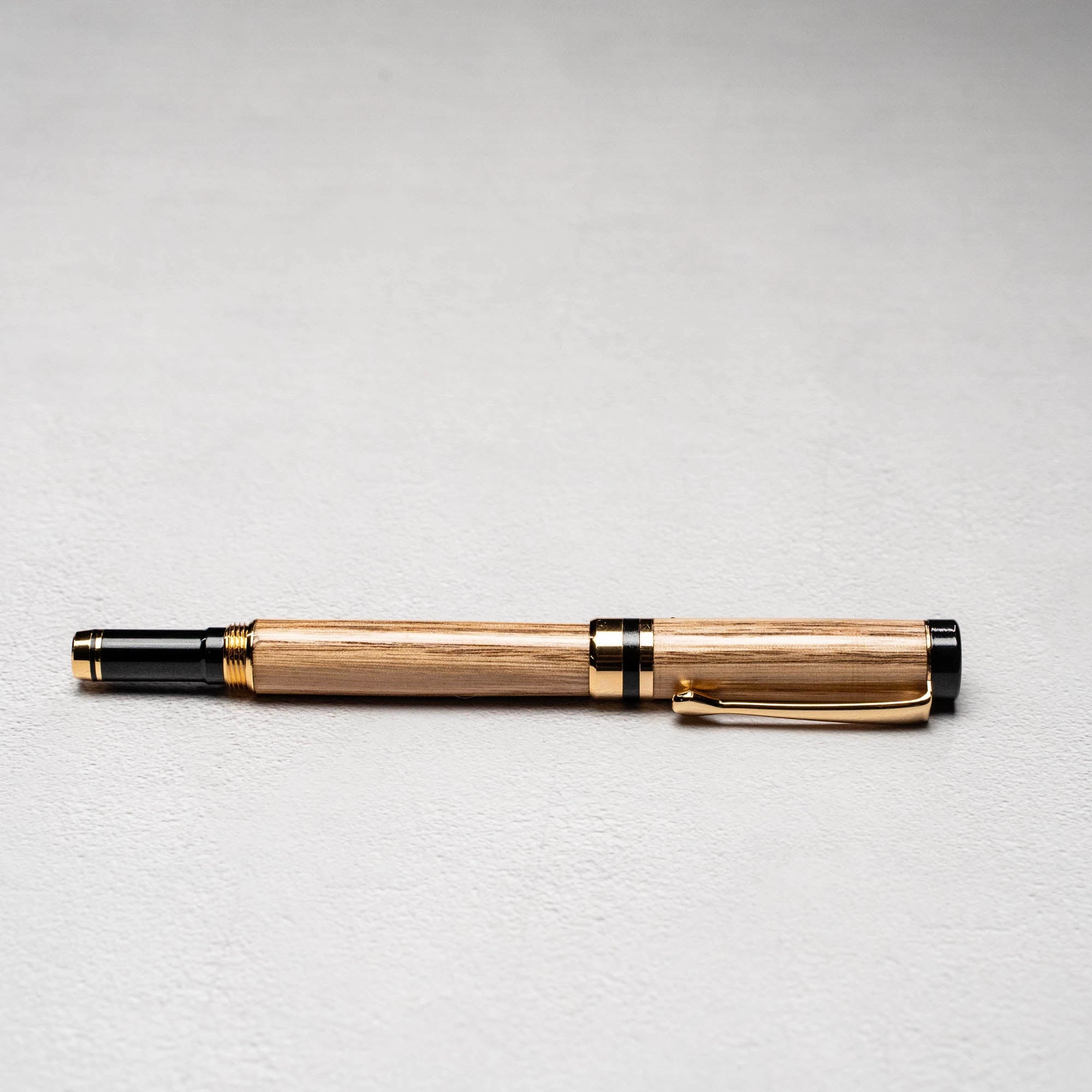 Hand-Turned Tennessee Whiskey Barrel Rollerball Pen   Fine Leather Pen Sleeve