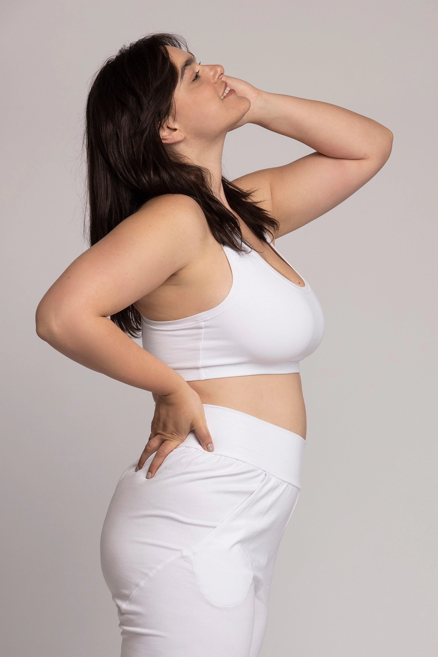 I'mPerfect Organic Cotton Pure White Racer-Back Bra 25%off