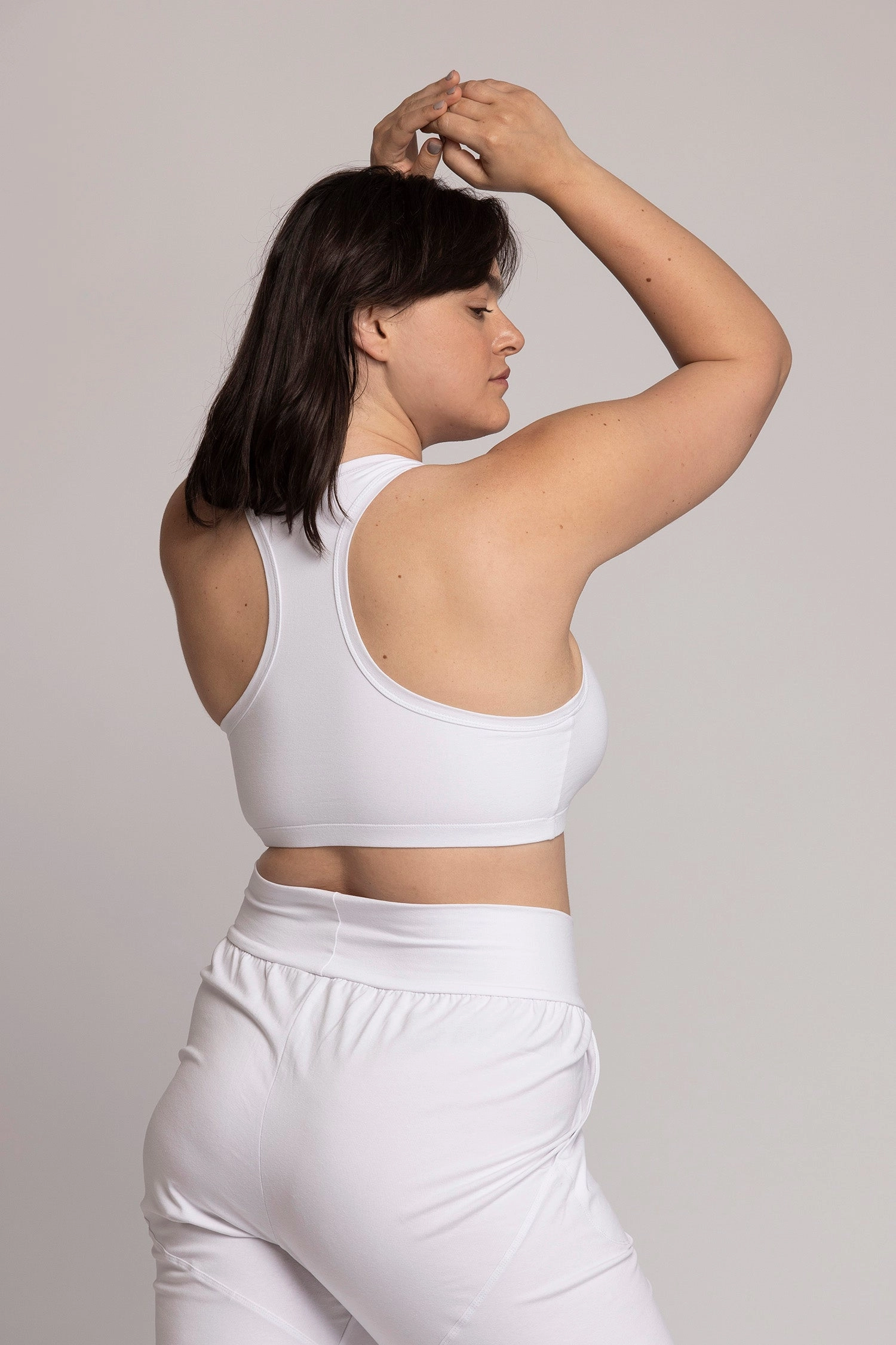 I'mPerfect Organic Cotton Pure White Racer-Back Bra 25%off