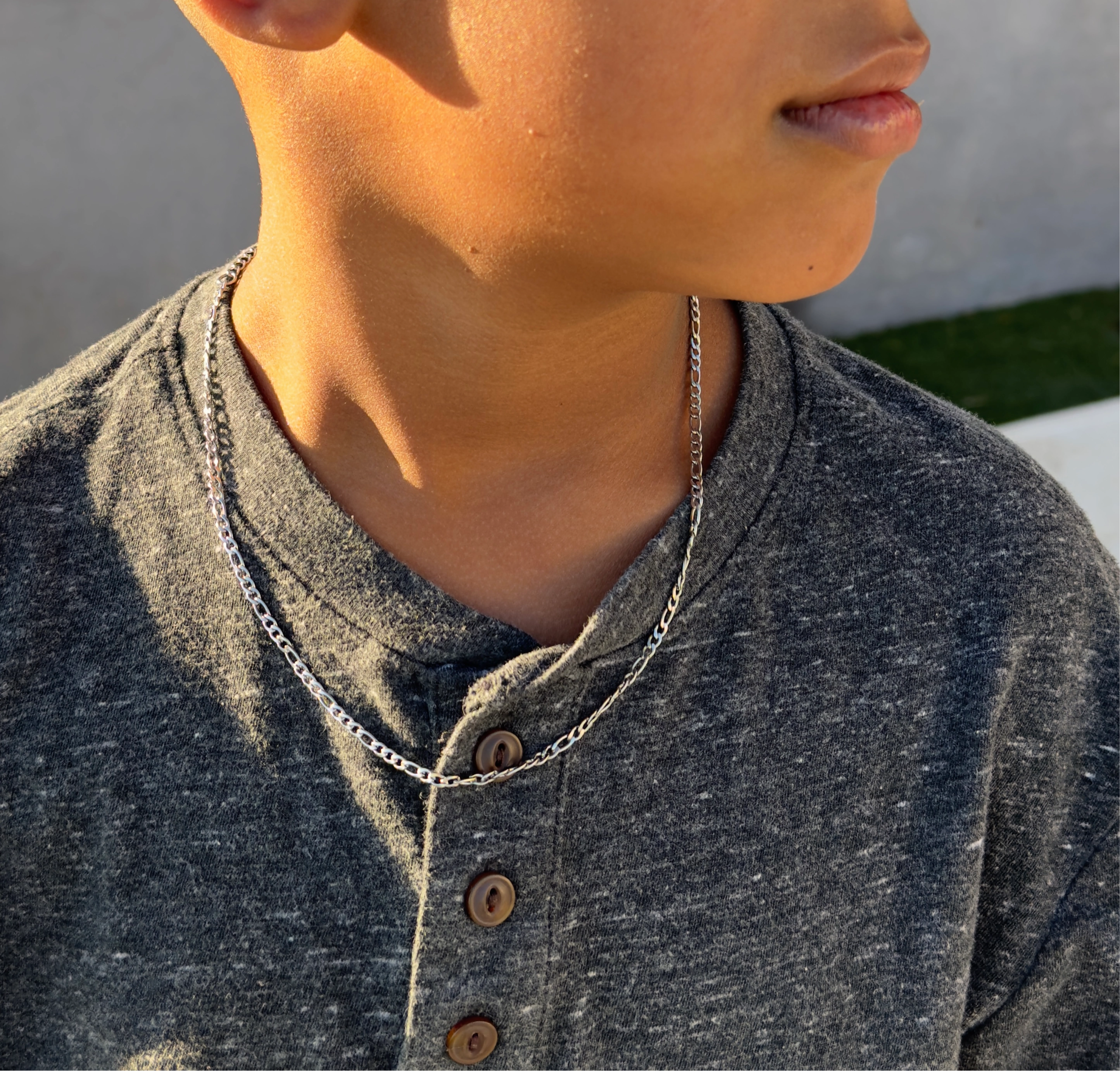 Kids' Silver Figaro Chain