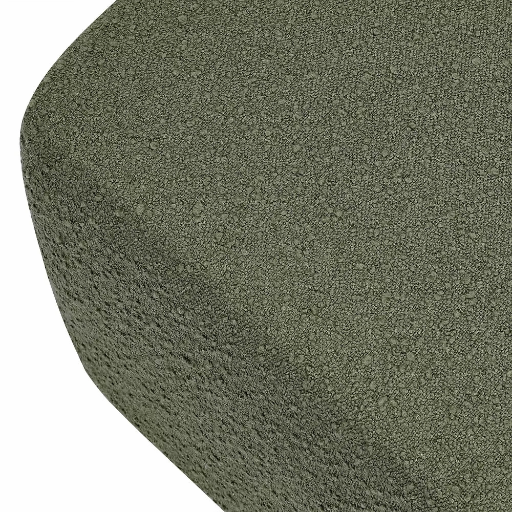 Kiwi Gliding Ottoman - Olive Boucle w/ Light Wood Base