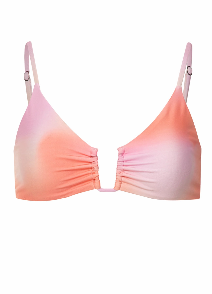Maaji Pink Swirl Bia U Wire Bralette Bikini Top