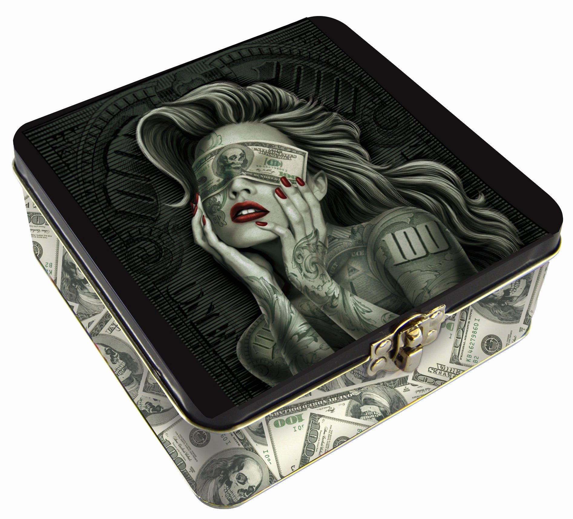 Metal Storage Box with Roll Tray - 6 Pieces Per Retail Ready Display 23253