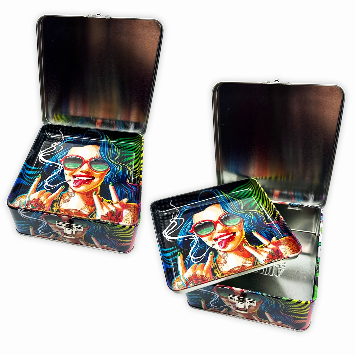 Metal Storage Box with Roll Tray - 6 Pieces Per Retail Ready Display 23253