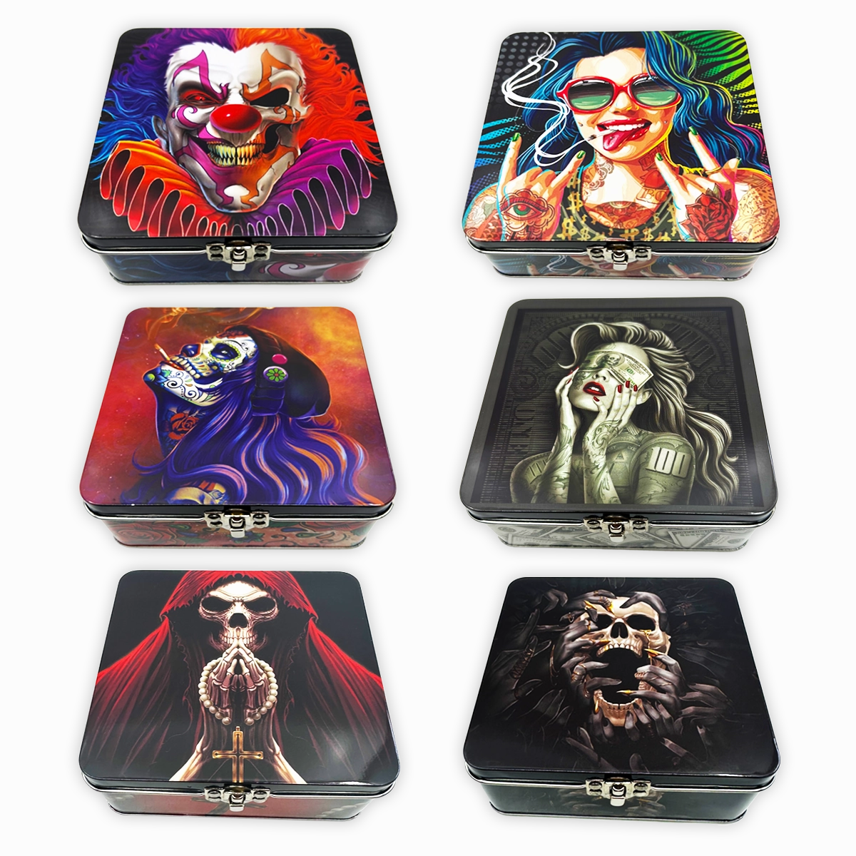 Metal Storage Box with Roll Tray - 6 Pieces Per Retail Ready Display 23253