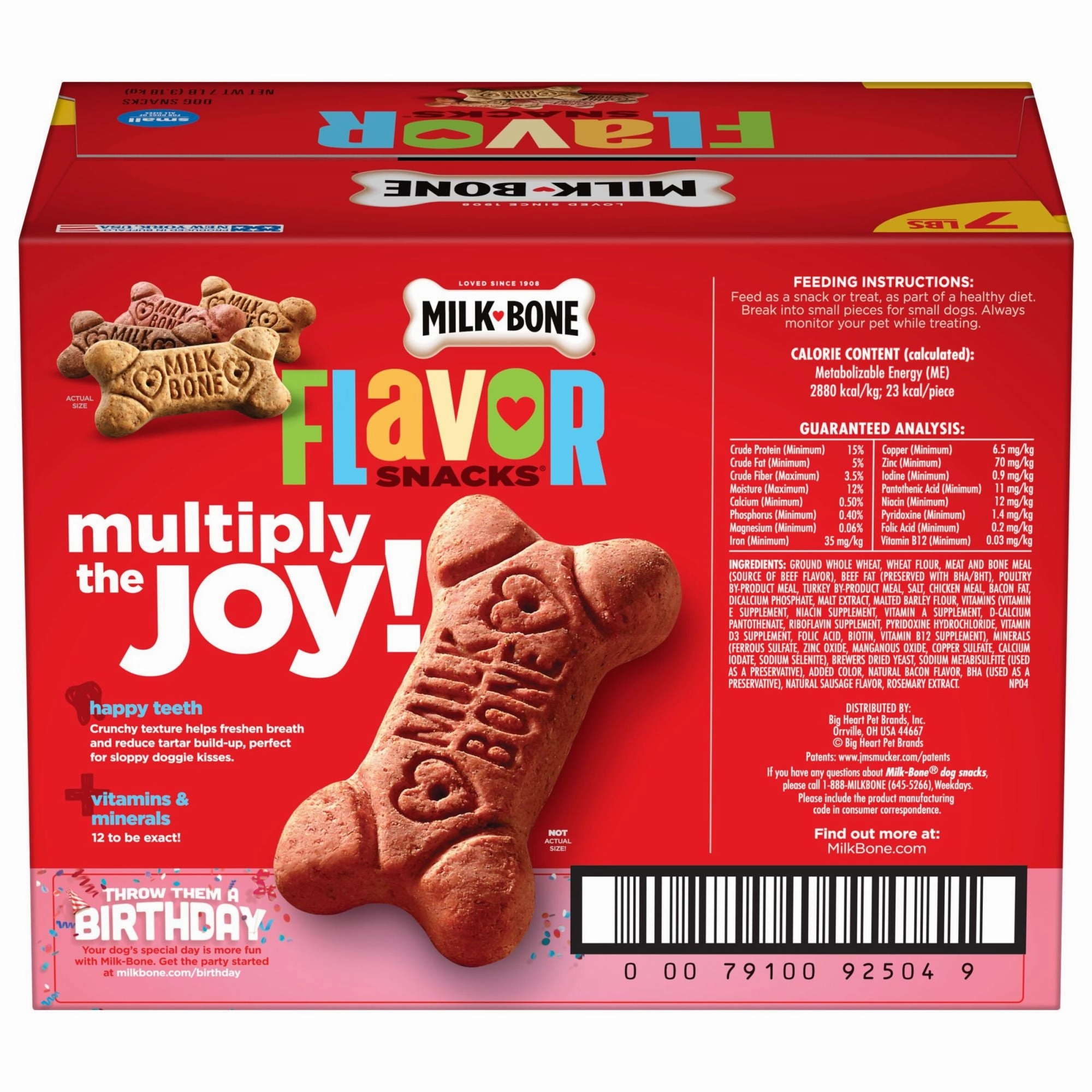 Milk-Bone Flavor Snacks Small Dog Biscuits, Flavored Crunchy Dog Treats, 7 lb.