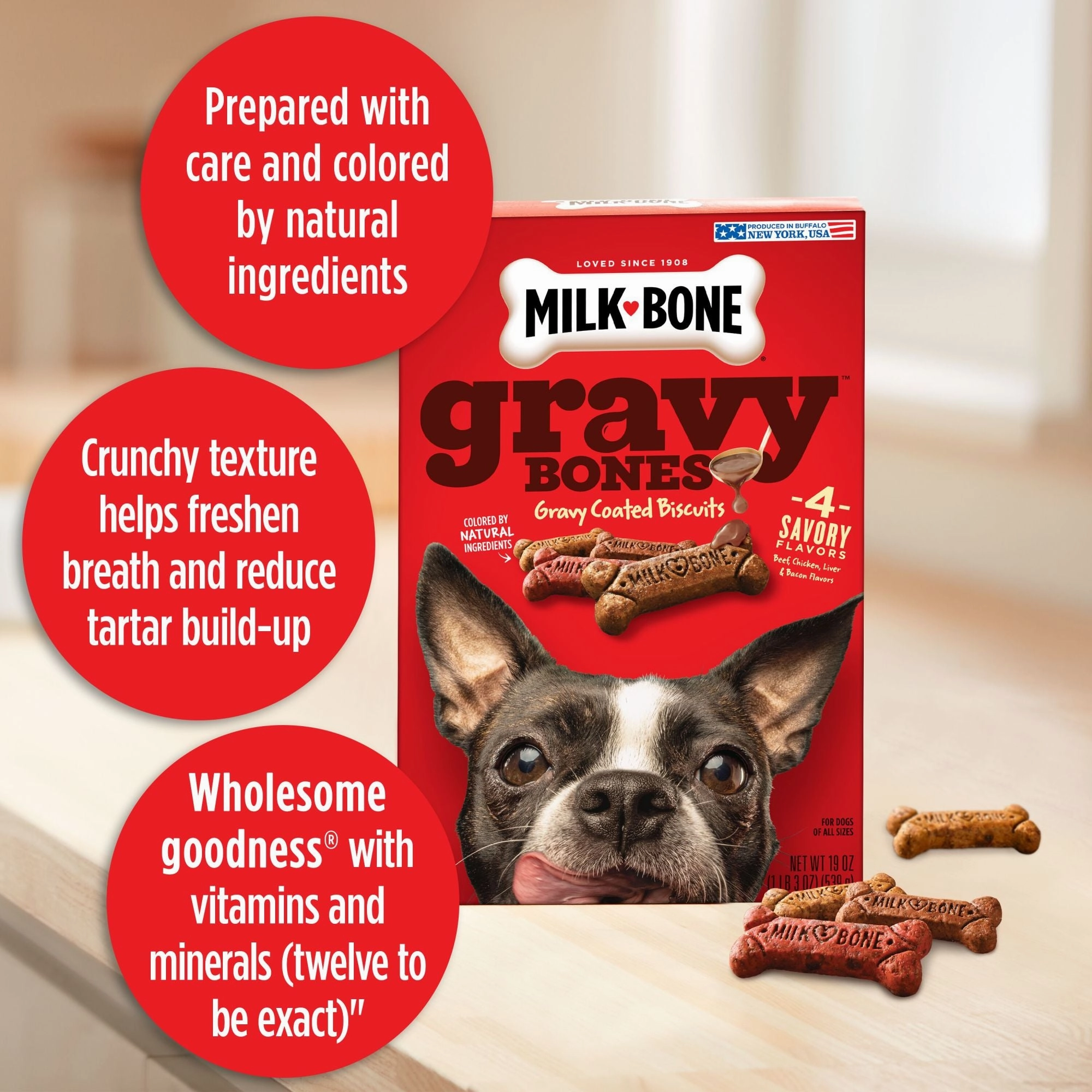 Milk-Bone GravyBones Dog Biscuits - Small, 19-Ounce
