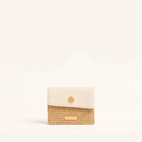Montana Pocket | Calla Lily White Raffia/Brushed Gold