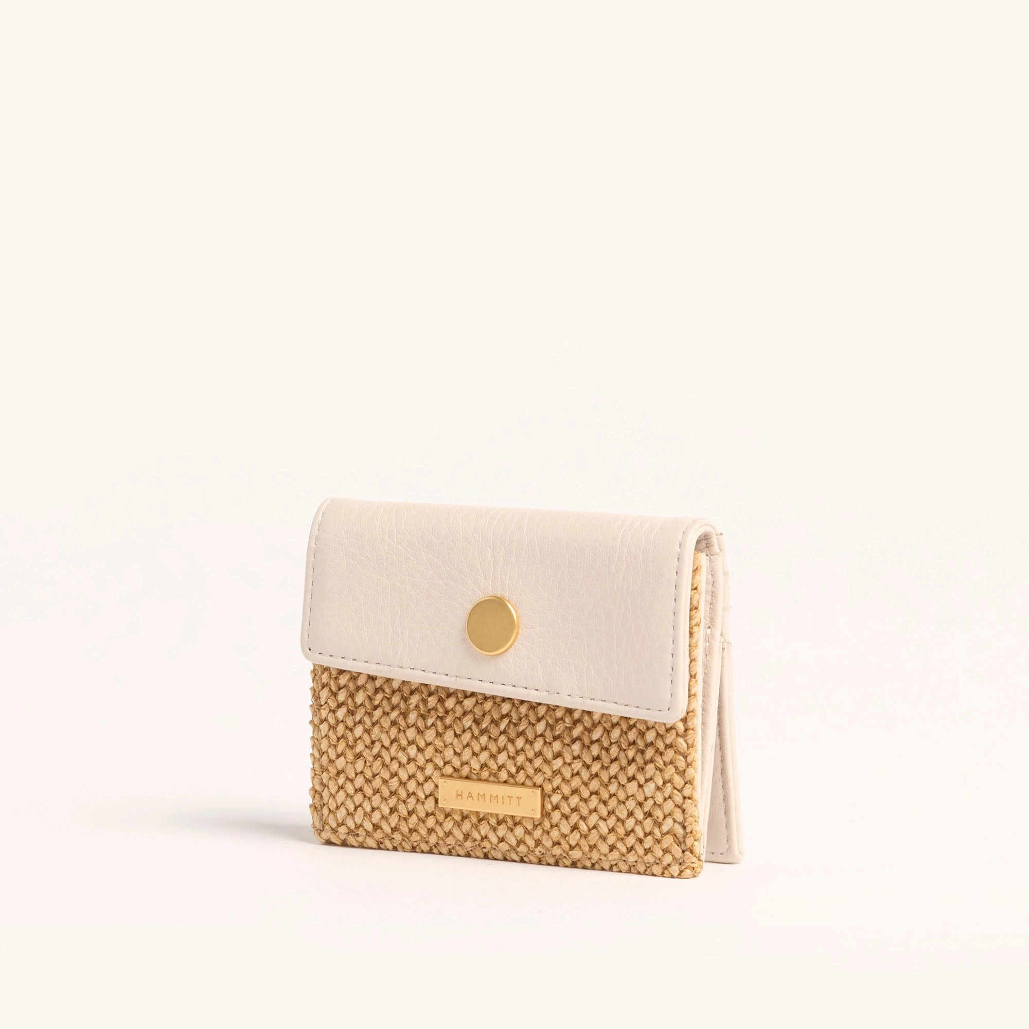 Montana Pocket | Calla Lily White Raffia/Brushed Gold