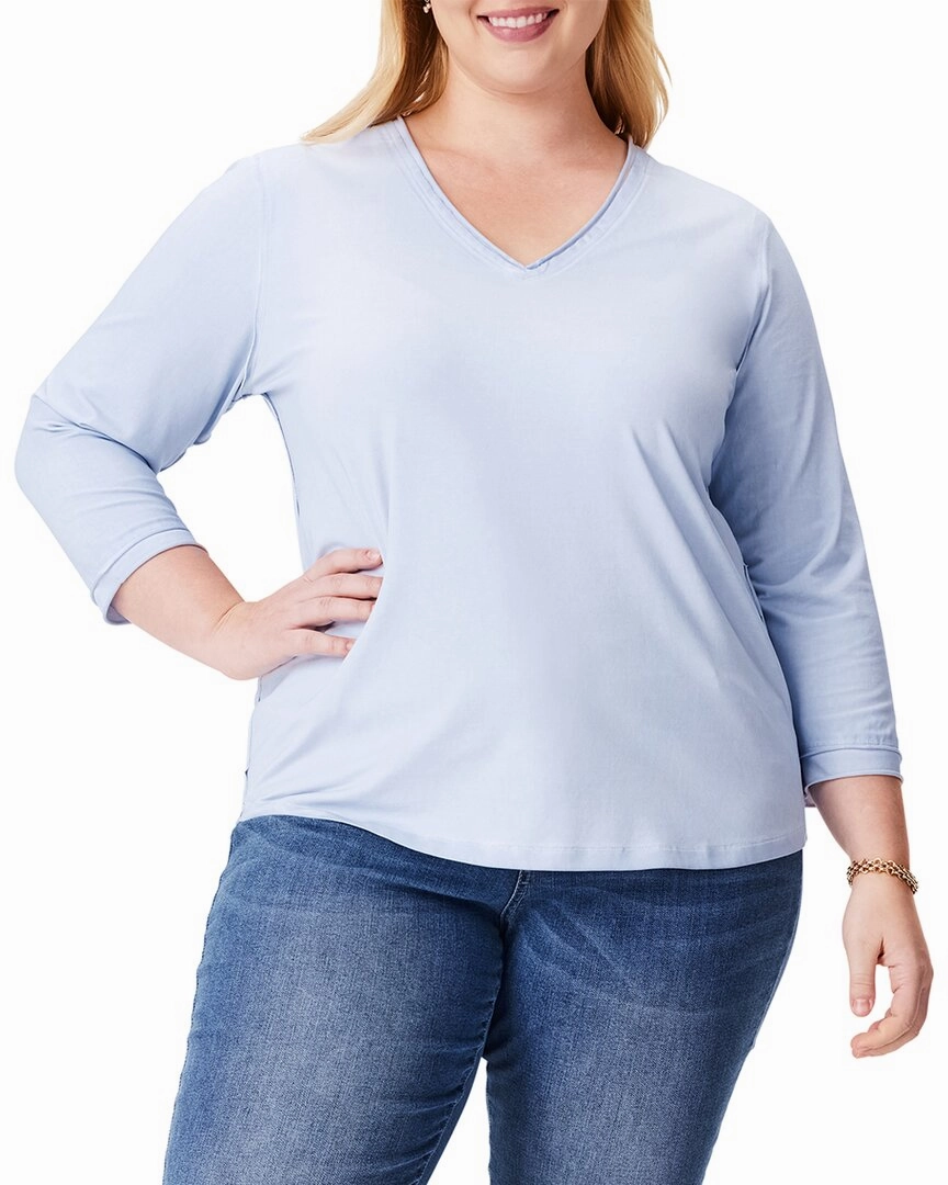 NIC ZOE Plus 3/4-Sleeve Roll V T-Shirt