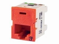 Ortronics Clarity 5E TracJack - Modular insert - CAT 5e - UTP - dark red - 1 port TJ5E00-42